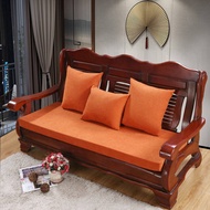 Dengan kusyen Sofa kayu pepejal tebal empat musim Mahogany kerusi kusyen span kusyen Sofa 1 2 3 4 te