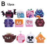 12pcs/set Blox Fruits Model Figures Toys Cartoon Adventure Soft Fruit Blox Toy Stuffed