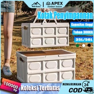 [Apex] Portable Folding Storage Box 35L/56L Multifunctional Storage Box With Camping Handle