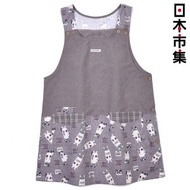 Kusuguru Japan - 日本Kusuguru 貓丸系列 貓丸3人組 工作服 牛仔布 紫色 口袋圍裙 背心型 (687)【市集世界 - 日本市集】