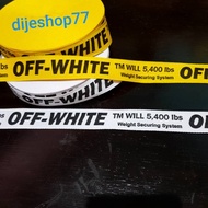 Offwhite printing ribbon off white 2.5 cm thick fabric ribbon off-white printing 2.5 cm pants bag li