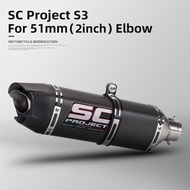SC Project Muffler/carbon muffler General Motorcycle Exhaust Muffler 51mm Caliber