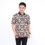 Kaos kerah batik pria t-shirt batik etnik kaos kerah lengan pendek kaos polo pria batik