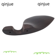 QINJUE ​Ebony Chin Rest, ​Natural Wood Color ​Center Mount Violin Chin Rest​, Essential Violin Part​