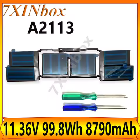 7XINbox A2113 11.36V 99.8Wh 8790mAh Laptop Battery For Apple MacBook Pro 16-inch Core 17 I9 2.3GHZ 2