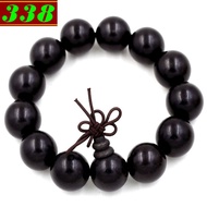 18mm ebony Buddha bracelet, ebony bead bracelet
