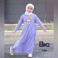 Priskila Cell Gamis Anak Perempuan ELSA KIDS KF Umur 8 - 10 tahun Bahan KAOS KATUN COMBED 24S APLIKA