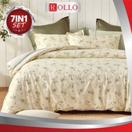 CADAR PREMIUM 5D (7IN1) SET WITH COMFORTER 100% COTTON BEDSHEET QUEEN & KING PREMIUM QUALITY