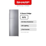 SHARP 2 Doors 317L Inverter Refrigerator SJ-RX42E-SL2