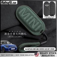 24~25 New EV MINI Cooper Electric Alcantara Car Key Cover Mini Countryman Convertible Aceman JCW Min
