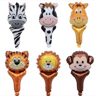 [SG Seller] Animal Foil Balloon Hand Stick for Birthday Party Goodie Bag Children Day Gift Present