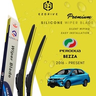 EZDRIVE Premium Silicone Soft Wiper Blade for car model Perodua BEZZA BARU 2024 Bezza 2016