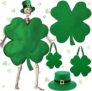 3 Pcs 12 ft Skeleton Clothes Accessories Including Hat and Cloth with Basket for 12 ft Skeleton Outf