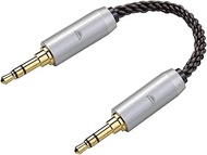 okcsc 3.5MM Male to 3.5MM Male Ultra Short Hifil Male to Male AUX Audio Cable OFC Pair Recording Cab