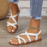 ஐ Flat Women Casual Open Toe Beach Sandals Plus Size 43 Shoes Woman Comfort Summer Footwear Sa