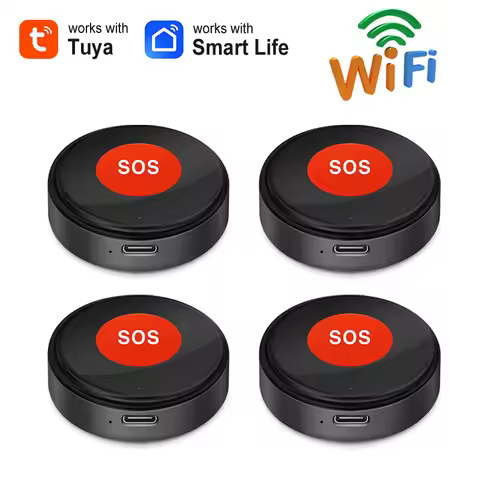 Tuya WiFi SOS Emergency Button Wireless One Key Call Help Home Elderly Children Security Protection 