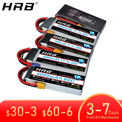 HRB Lipo Battery 3S 11.1V 2200mah 5000mah 1300mah 1500mah 1800mah 3000mah 4000mah 6000mah 10000mah 1