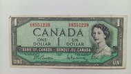加拿大1954年1元一張上品VF（S/Z 8551238）