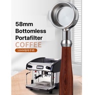 58MM Bottomless Portafilter Coffee Handle for Gemilai Coffee Machine Two Ears Stainless Steel Espres