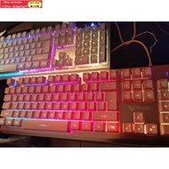 fast shipping INPLAY STX540 combo 4in1 Game set Membrane keyboard mouse headset mouse pad [pink/whi