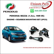 PERODUA BEZZA (1.3cc, 1NR-VE) ENGINE + GEARBOX MOUNTING SET (3PCS)