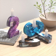 [SP-GIE]DIY Number Candle Holder Silicone Candle Holder Plaster Resin 1-4