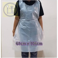 DISPOSABLE LDPE PLASTIC APRON/LDPE PLASTIK APRON PAKAI BUANG 20PCS 围裙塑料一次性防水防油