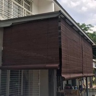 wooden blind outdoor / bedai kayo tahan panas hojan / meranti wood outdoor blinds walnut natural