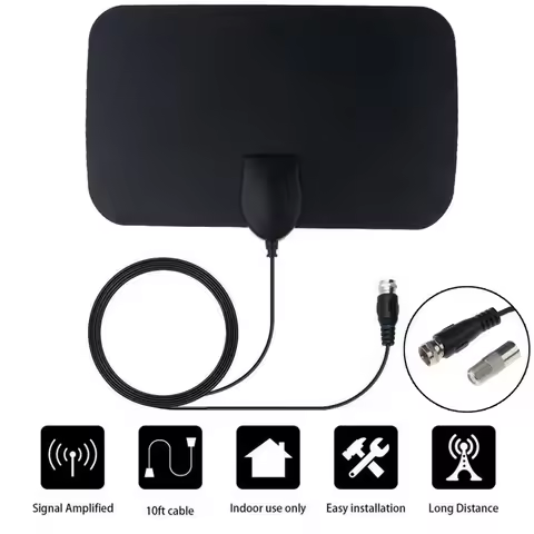 TV Digital Box Antenna Booster Hign Gain High Definition Aerial HD Flat Indoor Active Aerial For Car