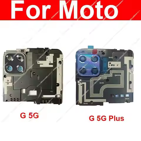 Rear Back Camera Lens Glass with Frame Holder For Motorola Moto G 5G / G 5G Plus XT2075 Antenna Moth