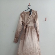 Zanzea dress gold maxi