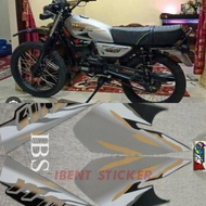 STANDARD ORIGINAL STRIPING STICKER YT115 YT 115 SILVER POLET STICKER MOTOR