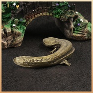 Copper Salamanderstatue Animal Figurine Simulation Unique Decor Crafts Miniature Home Decor for Cafe