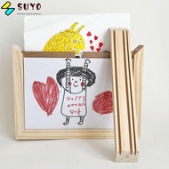 SUYO Photo Frame, Rotatable Memorial Wooden Kids Art Frame, Creative Changeable Wall Decoration Fami