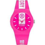 SUPERDRY SYL348P PINK RESIN STRAP WOMEN'S WATCH