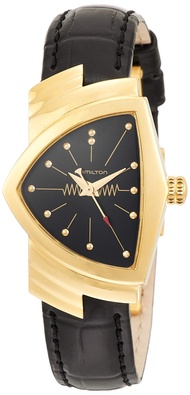 Hamilton Ventura Quartz Black Dial Asymmetric Watch H24101731