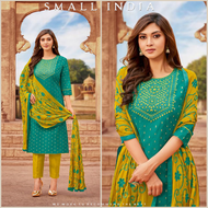 {**ส่งฟรี**} SMALL INDIA 💫❄️ Wedding Wear Pakistani Suit Set เซ็ท3ชิ้น 💫❄️ Beautiful Pakistani Suit