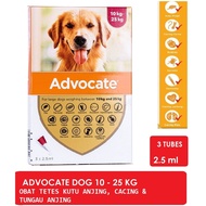 Advocate (L) DogLARGE 10 - 25Kg (2.5ml) Dog Flea Treatment/ Drops for Weight 10 - 25Kg