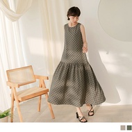 OB DESIGN ★ POLKA DOTS SLEEVELESS ROUND NECK MAXI DRESS ★ 2 COLOR ★ S-XXXL SIZE ★ PLUS SIZE