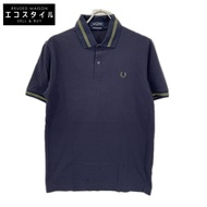 Fred Perry M2/34A/635/432 海軍藍卡其色短袖 Polo 衫，40 碼 [二手]