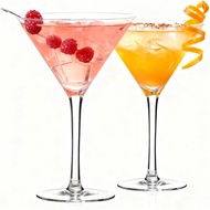 Set Gelas Martini Farielyn-X (2 unit), Gelas Koktel Kristal 9 oz, Gelas Martini Kristal Buatan Tanga
