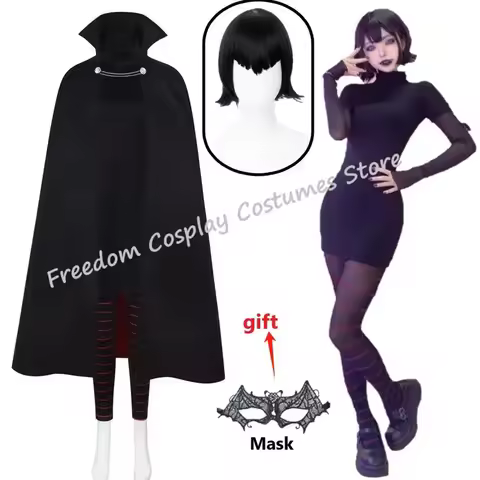 ♥ New 2026 Mavis Dracula Cosplay Costumes Mask Wig Hotel Transylvania Role Play Halloween Carnival P