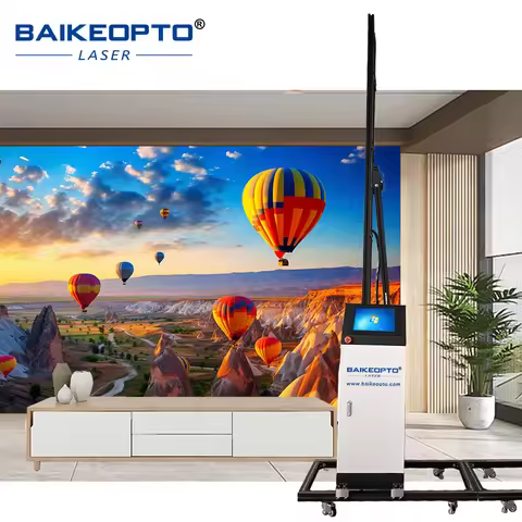 3D Vertical Wall Printer Machine 3 in 1 Wheel Rail Wall Floor All in One Printer Automatic Mural Ink