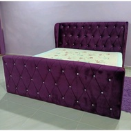 Katil divan chesterfield 2 panel size single queen king