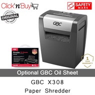 GBC X308 Paper Shredder. Cross Cut Shredder. 1 Year Wty