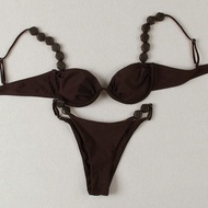 ชุดว่ายน้ำบิกินี่สีพื้นเซ็กซี่ของผู้หญิง Polovedo Official