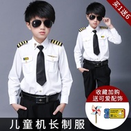 kids costume occupation baju pilot kanak kanak 2021 Cotton Air Force Young Pilot Uniform Boys and Children Captain Fashion Professional Experience Clothing