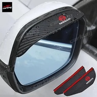 2Pcs/set Smoke Sunshade Carbon Fiber Rearview Mirror Universal Rearview Mirror Side Mirror Rain Eyeb