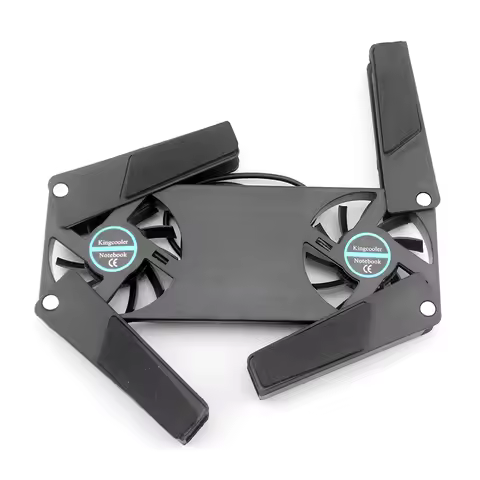 USB Powered Foldable Cooler Pad with Double 60mm Fans Laptop Stand Cooling Pad Bracket for Notebook 