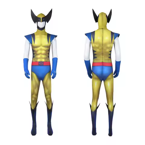 Movie Hero xman Cosplay Costume Wolf Jumpsuit Headgear Man Halloween Cosplay Clothing